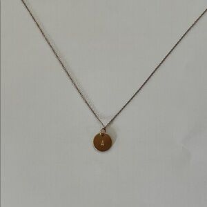14k-Gold Fill Initial Mini Circle Necklace
